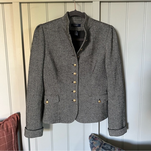 Chaps Jackets & Blazers - Vintage wool tweed herringbone blazer